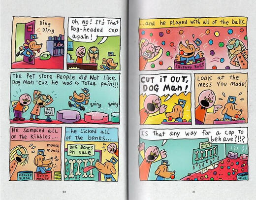 Micro flaws, mind careful shooting, learn the music, Detective Dog Set 1-3, imported from the original English version, genuine children's comic book Dog Man (7-12 years old)