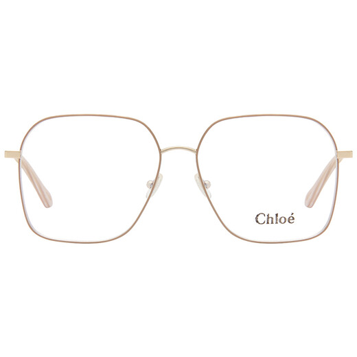 CHLOE Women's Nude Pink Frame Gold Spring Temple Optical Glasses Frame CE2135 798 59mm