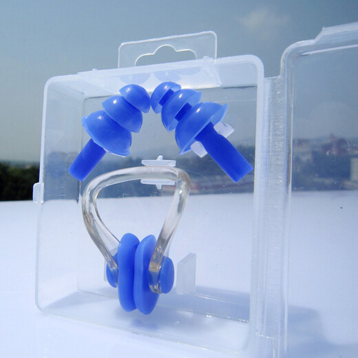 Hibbing (SEOBEAN) nose clip earplugs swimming equipment waterproof accessories silicone earplugs nose clip blue