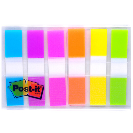 Notes d'autocollant 3M Notes postaux / Notes de notes / Notes de notes / Notes de notes / Étiquette d'indication transparente Supplies de bureau 683-6CF Étiquette extraite (package à 6 couleurs)