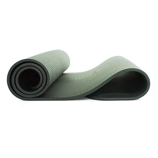 AIREX Swiss Pilates training mat, yoga mat, widened and thickened rehabilitation training mat, physical fitness mat, professional environmentally friendly yoga 180 training mat, charcoal gray, thickness 10mm