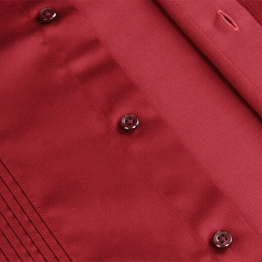 Saison 5 Robe de mariée spéciale Shirt Men's French Swallow Collar Shirt Mercerated Cotton Shirt Men's Long Manches Slim Red Sfl2Q30 37 (référence de poids 50-55 kg)