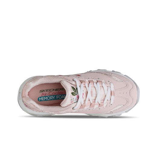 斯凯奇（Skechers）凯奇老爹鞋女士熊猫鞋刺绣厚底内增高小白鞋子休闲百搭季 11977-粉红色/ltpk 35