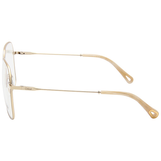 CHLOE Women's Nude Pink Frame Gold Spring Temple Optical Glasses Frame CE2135 798 59mm