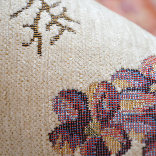 Zhonghong European pastoral chenille jacquard door mat entry entrance floor mat washable and machine washable wear-resistant blended woven computer chair mat foot mat non-slip floor mat entrance door 837 beige 40*60CM