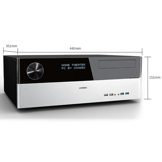 Jonsbo G3 Silver HTPC Шасси (поддерживает материнскую плату ATX/ATX Большой источник питания/положение оптического привода/ручка громкости/размер усилителя мощности)