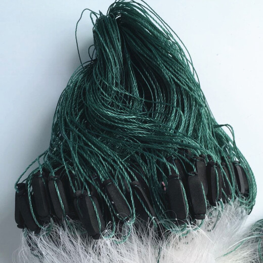 Huaiyu 4m-6m three-layer net, sunken net, fishing net, white silk fishing net, three-layer fish net, reservoir net, 5m, 6 fingers, 100m white silk, three-layer sunken net