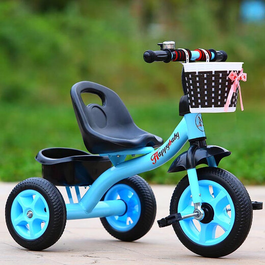 Misate children's tricycle bicycle 1-3-5-2-6 years old baby large toy push bicycle stroller upgraded foam wheel pink