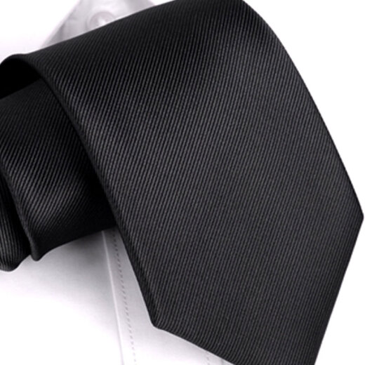 GLO-STORY zipper tie 8cm men's business formal fashion tie gift box MLD824065 black