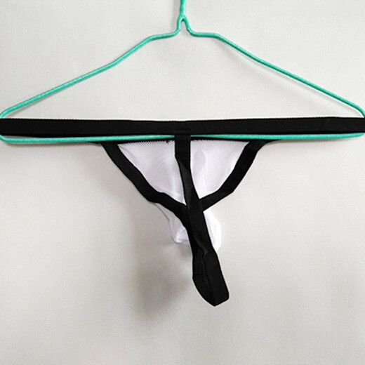 Private Herren-T-förmige Unterwäsche sexy Stretch und komfortable Netz transparente Tanga One Size 160jin [Jin gleich 0,5 kg] Weiß