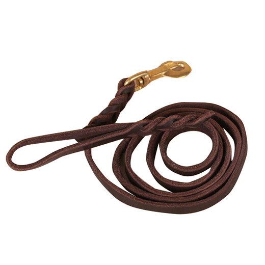 Dog cowhide traction rope traction belt medium and large small dogs golden retriever German shepherd dog walking rope leather rope p chain dog leash 1.5cm wide pure copper hook cowhide leather traction rope material 1.5 meters (actual length 1.2 meters)