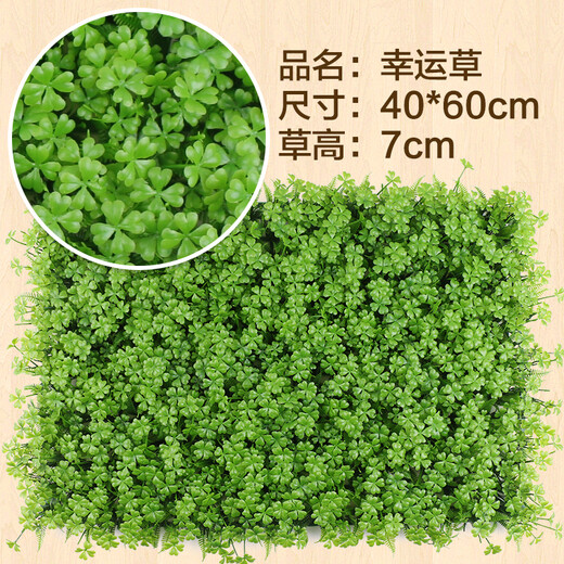 Doutu Gardening Green Plant Wall Simulated Plant Turf Wall Decoration Indoor Background Flower Wall Green Wall Hanging Plastic Fake Lawn Door Head Lucky Grass