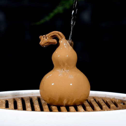 Qianjun Zisha Tea Pets Fine Tea Sets Tea Ceremony Ornaments Fully Handmade Bionic Sculpture Tea Play Duan Ni Gourd Duan Ni