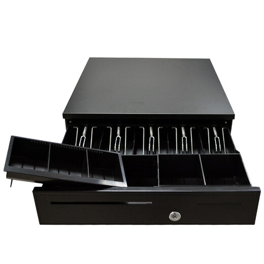 Hysoon HS-405 cash register cash box five compartments and three gears can be unlocked independently with keys Cash register cash box RJ11 crystal connector (12V black)