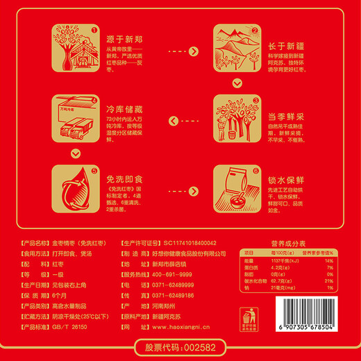 
Miss you so much_Golden Date Love Xinjiang specialty jujube Aksu first-class gray date festival gift gift box group purchase candied fruits 1050g