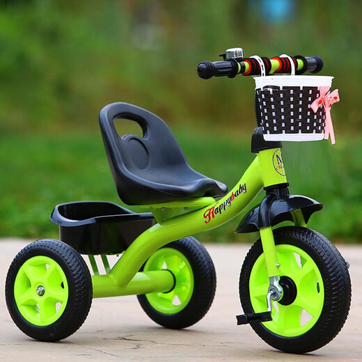 Misate children's tricycle bicycle 1-3-5-2-6 years old baby large toy push bicycle stroller upgraded foam wheel pink