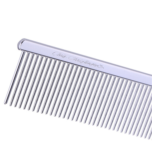 Chris Christensen imported from the United States pet grooming comb, cat hair comb, dog comb, knotted styling comb, floating hair 001 7.5-inch fine comb