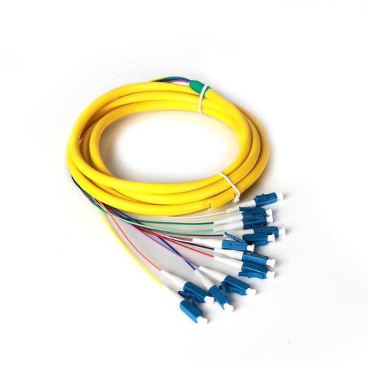 Tanghu 12-Core-Bündel-Pigtzig SC Square Head FC Round Head ST Single Mode Faser-Jumper Telekommunikationsgrad 1,5 Meter LC Pigtail kann für alle Längen lc angepasst werden