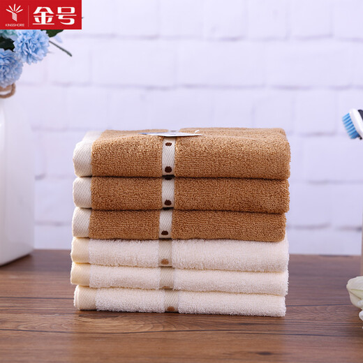 Gold size pure cotton men's business household adult children women's face wash and bath small towel face wash square beauty square towel large square towel soft water absorbent thick and durable 35*34CM Brown 1 Brown 3 two packs