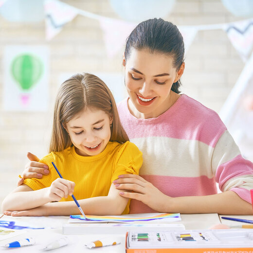 
Deli gouache pigment 24 colors 5ml painting paint gouache painting student children entry-level set (including brush color tile) student school gift