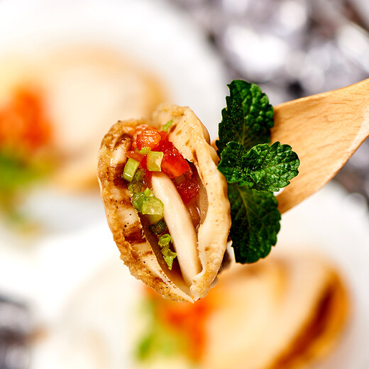 Fuzhao Frozen Garlic Vermicelli Ezo Large Scallops 6 pieces 270g gutted and sand-free barbecue deep-sea dining table