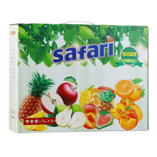 Cyprus imported juice safari tropical fruit mixed juice drink 1L*4 bottles gift box