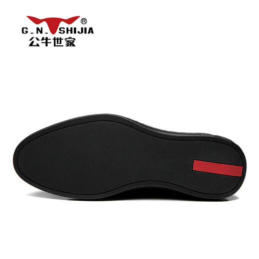 Bull Shijia G.N.Shi Jia formal leather shoes men's business casual fashion lace-up leather shoes 888526 black 40