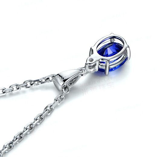 Millai Jewelry 2.2 carat tanzanite pendant 18K gold inlaid colored gemstone necklace customized as a birthday gift for my wife 1.2 carat tanzanite pendant