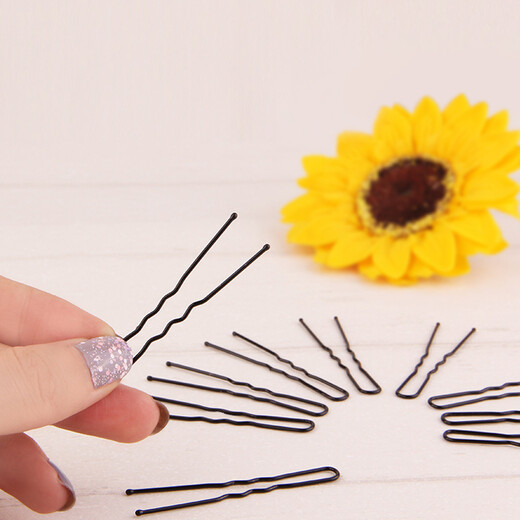 Youjia UPLUS black U-shaped clip hairpins 180 pieces, round hair artifact fixed invisible one-word clip