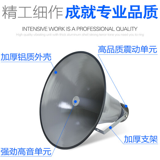 菱声（LINGSHENG） 户外公共广播号角高音喇叭农村校园广播音响紧急宣传应急广播系统 250瓦功放+2个100瓦大喇叭