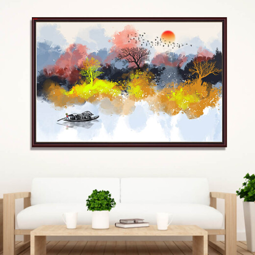 居梦坞 现代简约客厅装饰画北欧沙发背景墙餐厅小清新挂画壁画田园植物 TE3884 80*120cm
