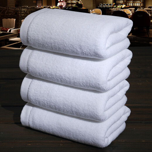 Bingxingmeng pure cotton white towel wholesale hotel beauty salon thickened Baotou cotton custom logo water-absorbent white towel 32 strands thickened 50g square 30*30