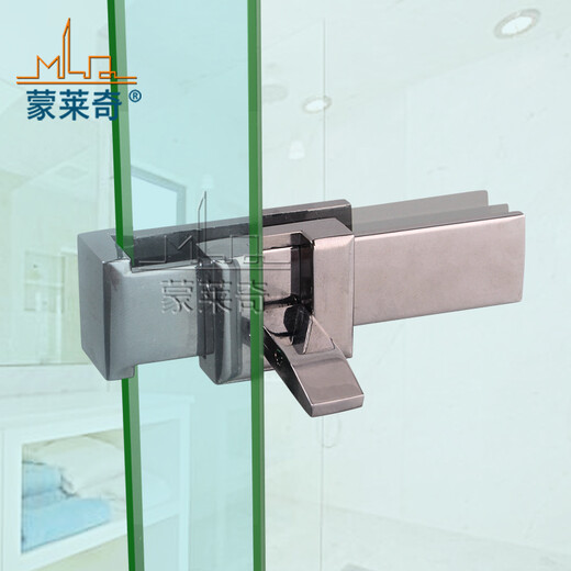 Monlage glass latch shower room accessories bathroom glass sliding door lock middle lock bathroom sliding door lock without punching 02 models U-shaped glass lock 1 price