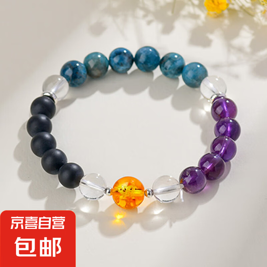 【晶选】天然多宝水晶十二生肖手链本命年男女手串生日礼物 Z983生肖猪