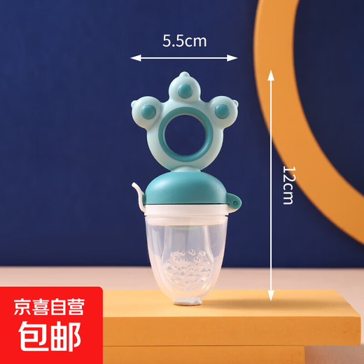 Bear's Paw Fruit and Vegetable Food Supplementary Teether Baby Push-type Fruit Chew Teether Pacifier Bear's Paw Fruit and Vegetable Food-Medium-Green (OPP Bag)