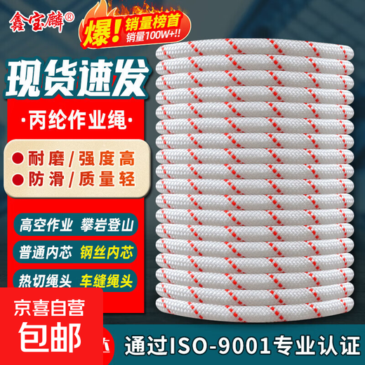 JD Logistics rope bundled polypropylene rope for clothes drying and quilt rope outdoor drawstring tent rope truck bundle wear-resistant rope thickened strong rope 4mm thick without steel wire 10 meters long