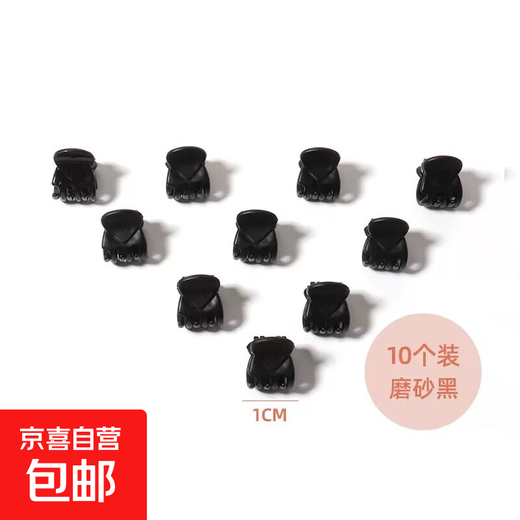 Mini small hair clips for broken hair, hairpins and hairpins, 10 pieces, bagged black
