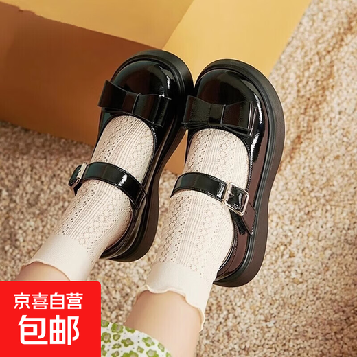 Girls' shoes summer 2025 new little girl princess shoes soft sole student shoes baby girl red small leather shoes black (shining iris black) glossy bow size 28 inner length 17.4cm suitable for feet 16.9cm long