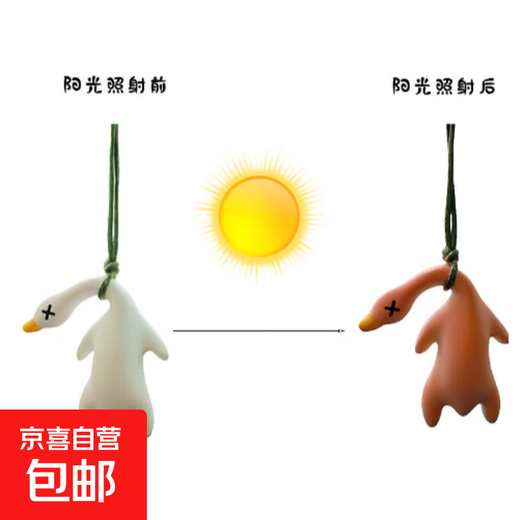 Fashion accessories color-changing roast duck UV temperature sensitive color-changing roast duck pendant bag pendant car keychain jewelry color-changing roast duck-resin type-1 piece