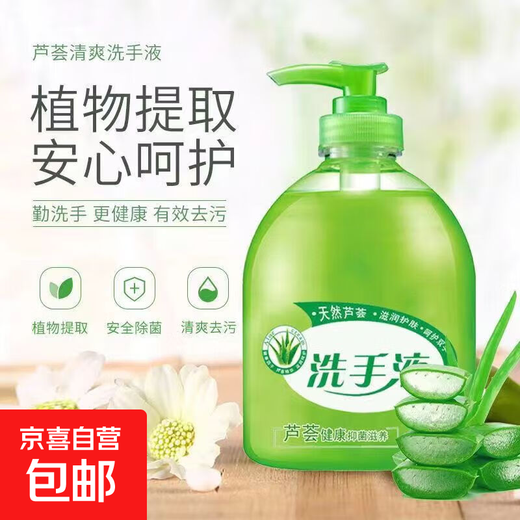 Aloe Vera Antibacterial Hand Sanitizer Fragrance Type Sterilizing, Disinfecting and Moisturizing Children's Press Bottle Household Family Pack 500ml*1 Bottle (1 Pump Head)