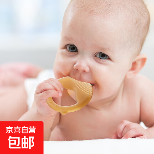 Cartoon Hat Bear Teether Baby Anti-eating Hand Teether Nano Silver Silicone Teether Baby Chew Fun Toy Nano Silver-Contact Type Teether 1 Bag Food Grade Silicone-Q-Elastic and Easy to Bite