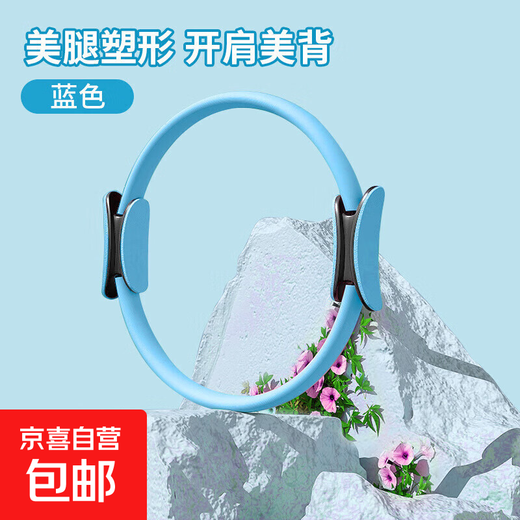 Zhiqixin Pilates Circle Yoga Circle Resistance Circle Fitness Ring Resistance Circle Pelvic Floor Muscle Training Home Fitness Equipment Cloud Mist Blue Upgraded Thickened Handle-Pilates Circle
