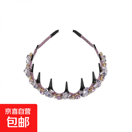 Princess of Paris French retro metallic super sparkling rhinestone headband 2024 new headband women's hairpin hair accessories 1 Princess of Paris headband pink crystal with pink