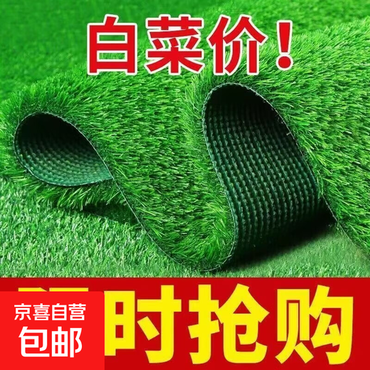 Simulated lawn carpet, artificial fake turf paving, balcony kindergarten outdoor mat, plastic turf green space decoration, 2.5 cm tricolor grass, 2 meters wide, 20 meters long