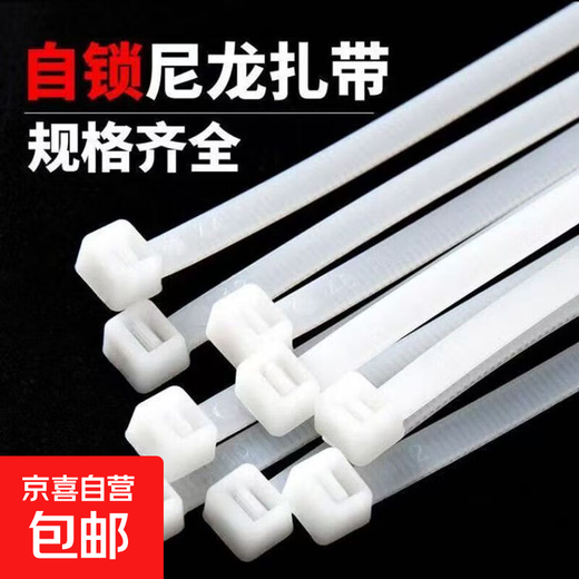 Auto repair self-locking nylon cable ties, cable ties, fixed binding plastic buckles 20cm, 20 pieces (random color)