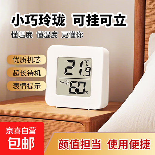 Thermohygrometer High-precision Indoor Home Baby Room Wall-mounted Dry and Wet Temperature Thermometer 1 Pack