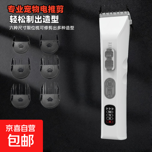 Pet hair clipper, silent, safe and non-irritating, ceramic head, long lasting, free delivery D9 R-type rounded corner head + standard accessories