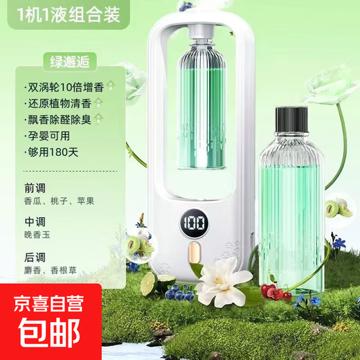 Aromatherapy machine, automatic fragrance machine, home bedroom fragrance machine, essential oil diffuser, special bathroom and toilet deodorant artifact, single bottle, Green Encounter (full of vitality and rich fragrance), high-end intelligent digital display fragrance machine, lifetime warranty
