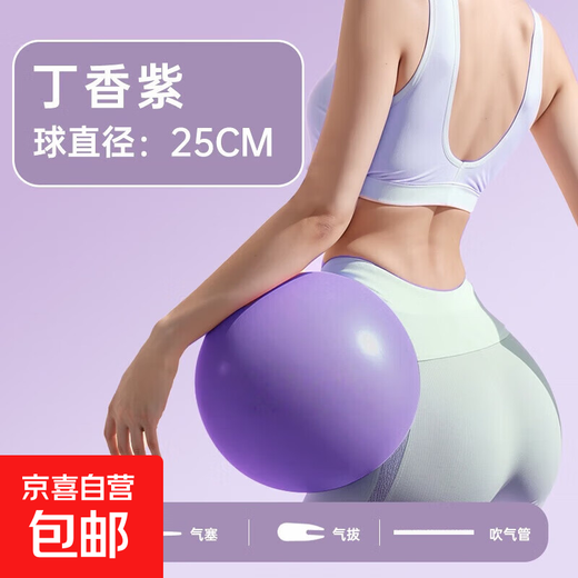 Pilates small ball for pregnant women, postpartum exercise, thickening, explosion-proof sports, female fitness buttocks, purple