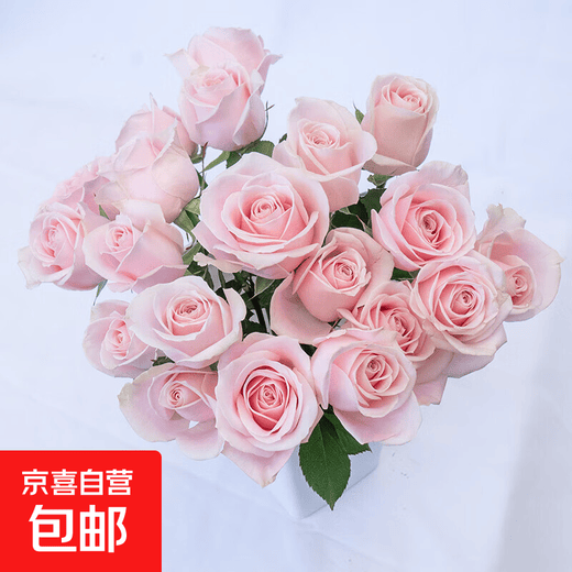 10 roses packed with Yunnan flowers straight hair holiday flowers gift bouquet for home Valentine's Day gift New Year decoration 10 pink roses